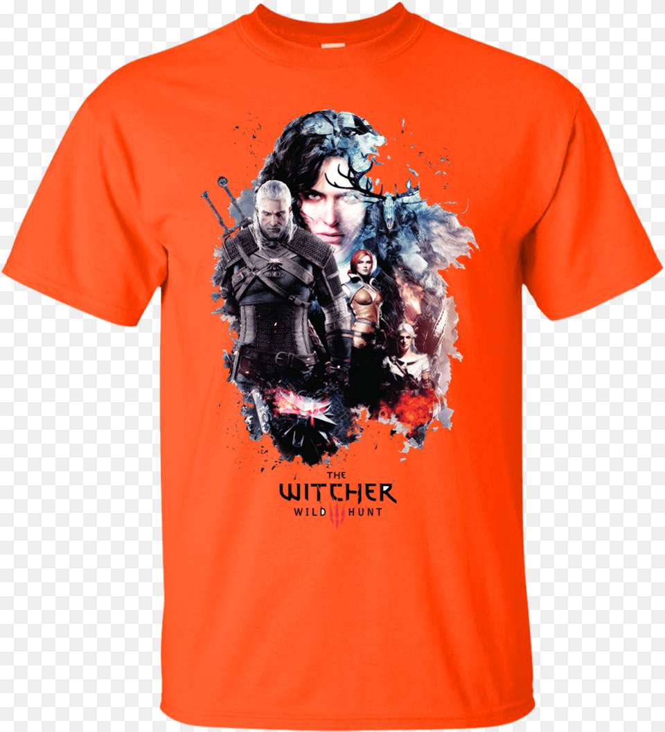 The Witcher T Shirt Men Witcher 3 Wild Hunt, Clothing, T-shirt, Adult, Male Free Png Download