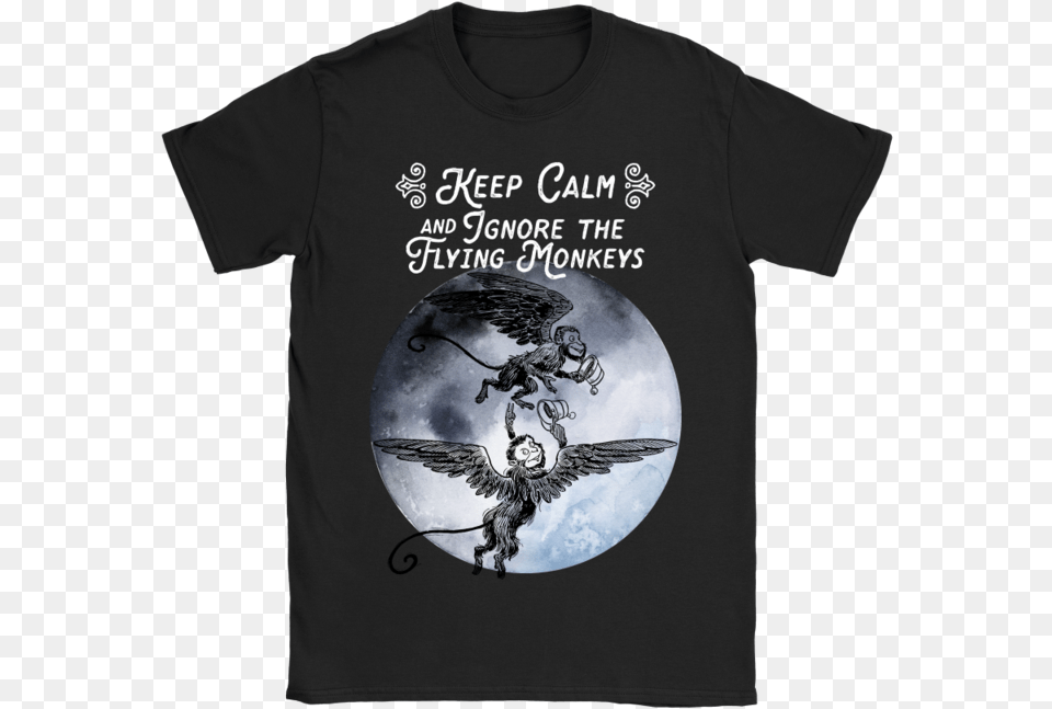 The Wizard Of Oz Keep Calm And Ignore The Flying Monkeys, Clothing, T-shirt, Animal, Bird Png