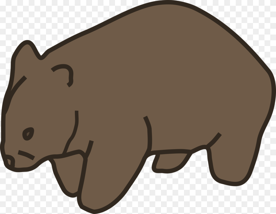 The Wombat Vertebrate Dingo Cartoon, Animal, Mammal Free Png