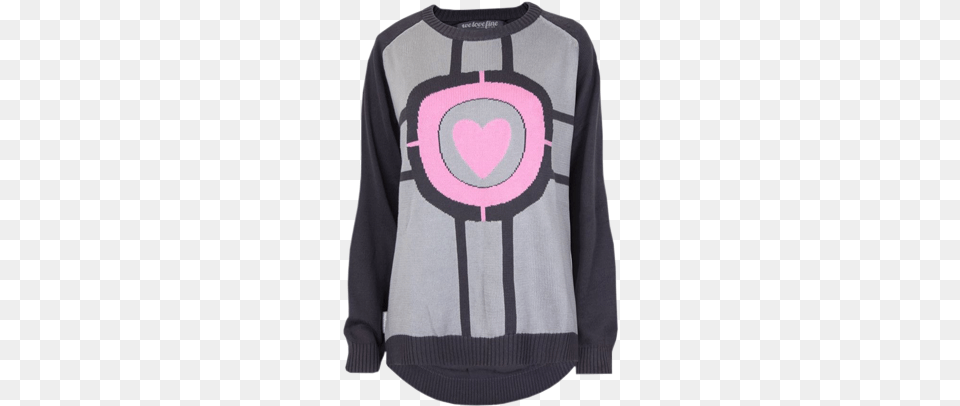 The Women39s Companion Cube Sweater Was Designed To Companion Cube Sweater, Clothing, Knitwear, Long Sleeve, Sleeve Free Png Download