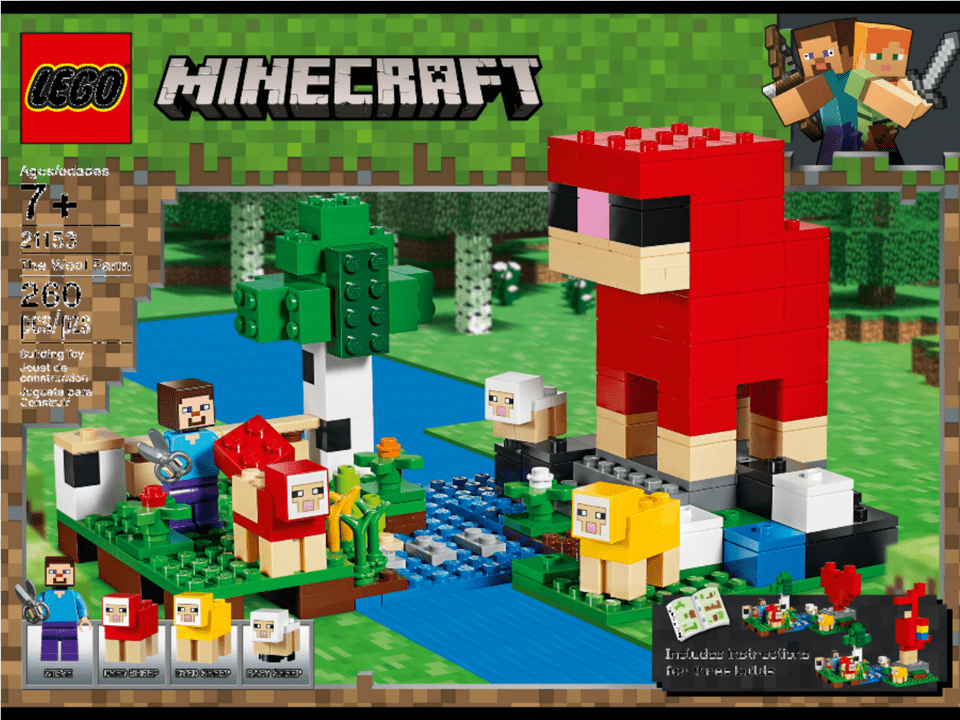 The Wool Farm Lego Minecraft Wool Farm, Toy Free Png Download