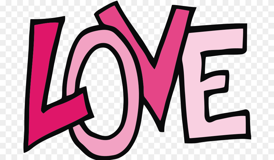 The Word Love Clipart, Logo, Text, Art, Graphics Png Image