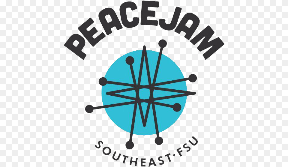 The Word Peacejam Above A Circle Containing Complex Peacejam Fsu, Chandelier, Lamp, Logo Png Image
