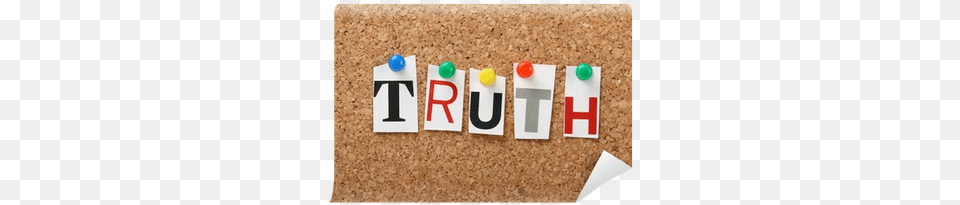 The Word Truth On A Cork Notice Board Wall Mural Truth, Pin, Text, Number, Symbol Free Png