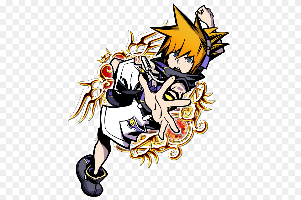 The World Ends With You Art 2 Kingdom Hearts Sora Donald Goofy B, Book, Comics, Publication, Baby Png
