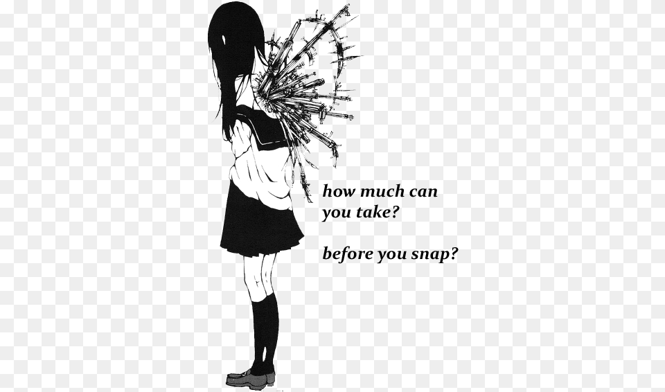 The World Keeps Growing Anime Black And White Sad, Book, Comics, Publication, Adult Png Image