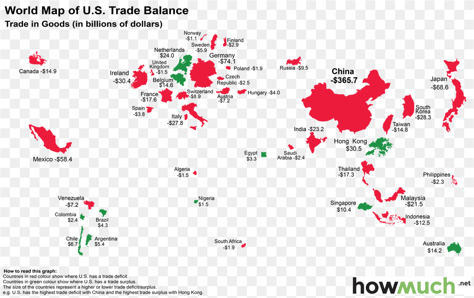 The World Map Of The U Balance Of Trade World Trade Deficit, Chart, Plot, Atlas, Diagram Free Transparent Png