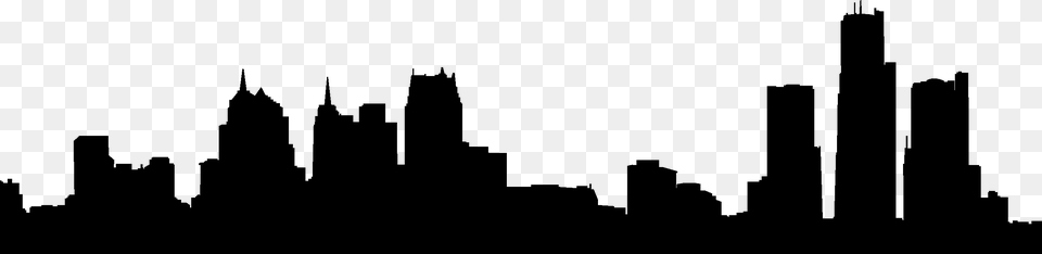 The World39s Urban Silhouette Eps File Detroit Skyline Silhouette, City, Metropolis, Architecture, Building Free Transparent Png