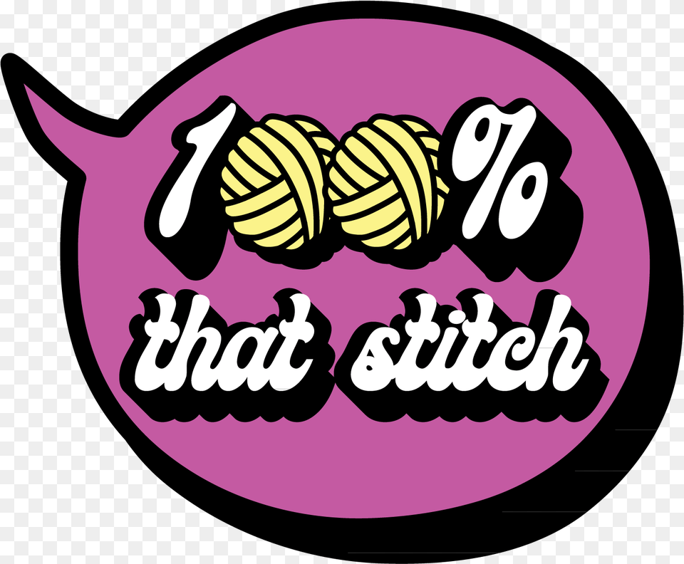 The Yarn Queen 100 That Stitch Enamel Pin Clip Art, Purple, Knot, Sticker Png Image