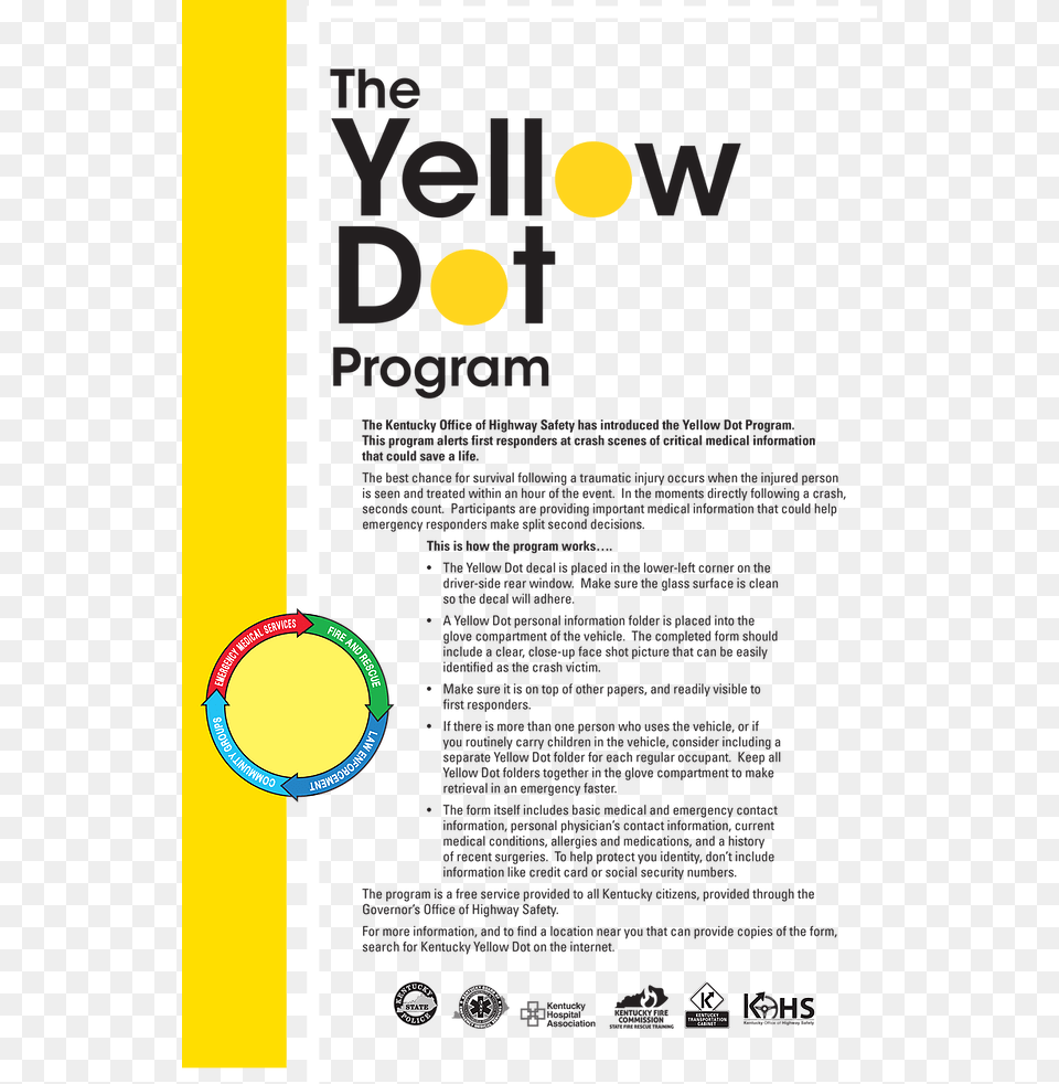 The Yellow Dot Program Exam In Progress Sign, Text Free Transparent Png