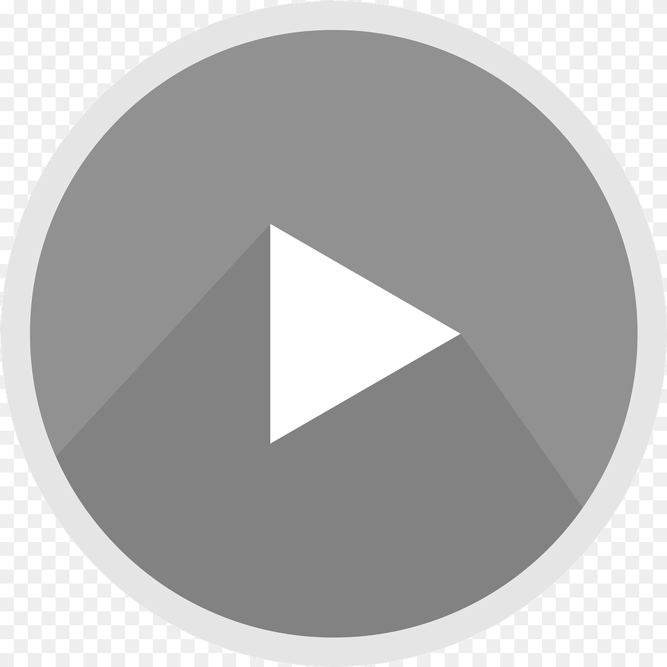 The Youtube Logo Icon Grey Circle, Triangle, Disk Free Png Download