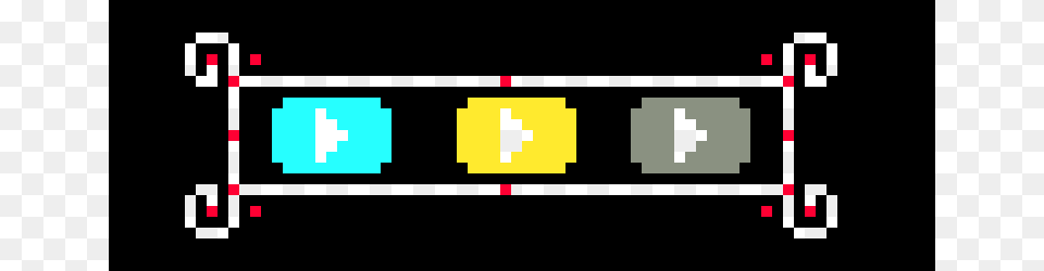 The Youtube Play Buttons In A Ruby Frame Pixel Art, Text Free Transparent Png