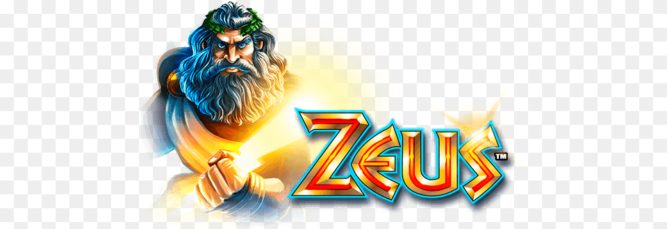 The Zeus Slot Machine Games Review Read And Play Right Now Zeus Slot Logo, Adult, Male, Man, Person Png