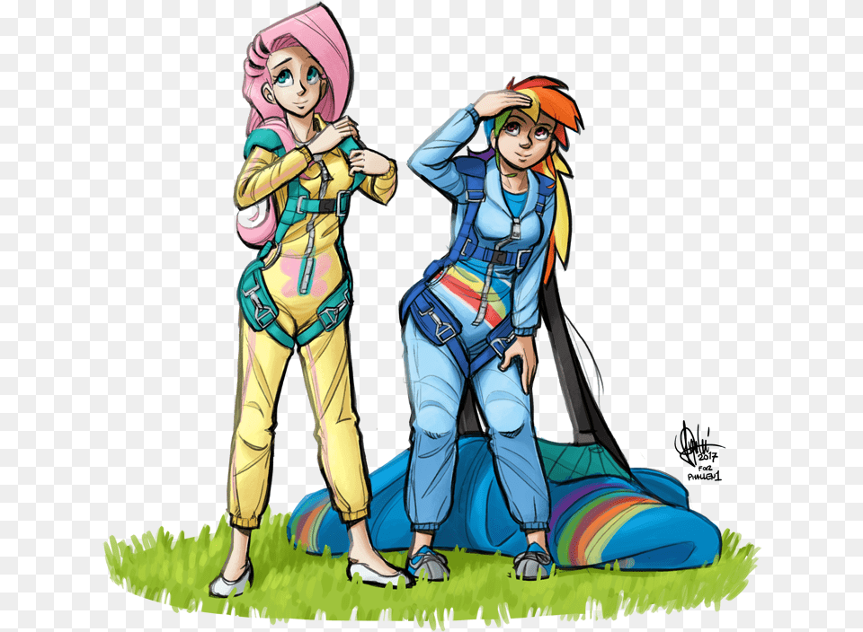 Theartrix Clothes Commission Duo Fluttershy Human Lunar Lander From Eyes Turned Skywards, Book, Publication, Comics, Adult Free Transparent Png
