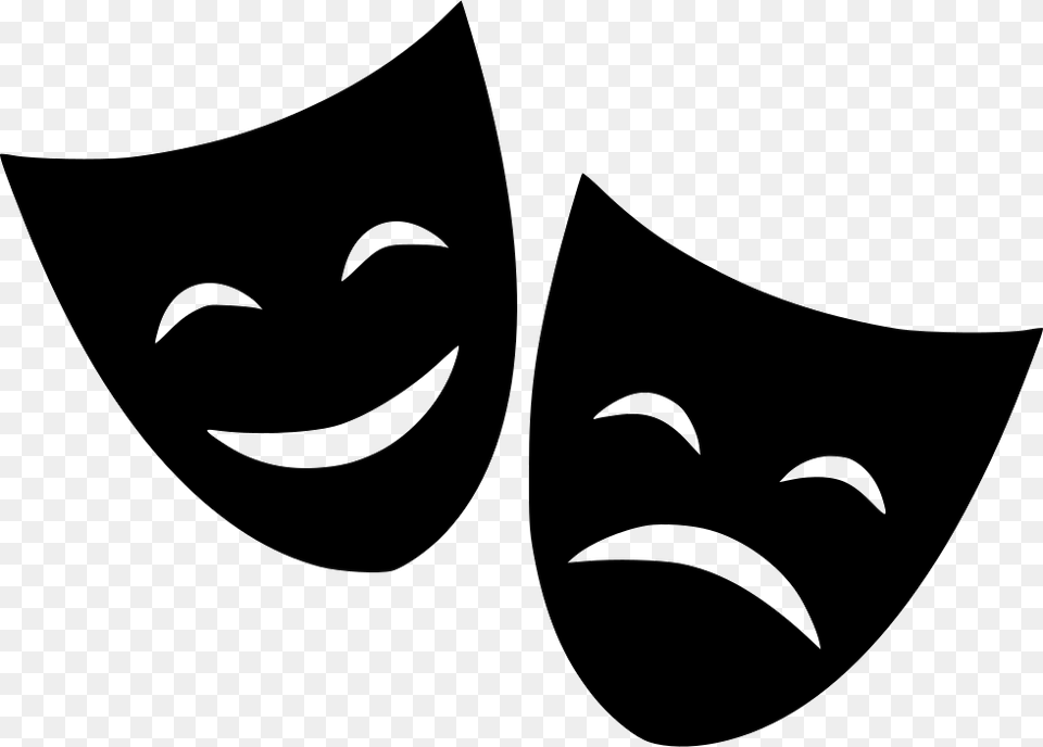 Theater Happy Sad Svg Happy Sad Icon, Stencil, Logo Free Transparent Png