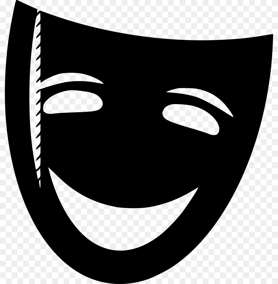 Theater Icon Man With Mask, Stencil, Logo Free Transparent Png