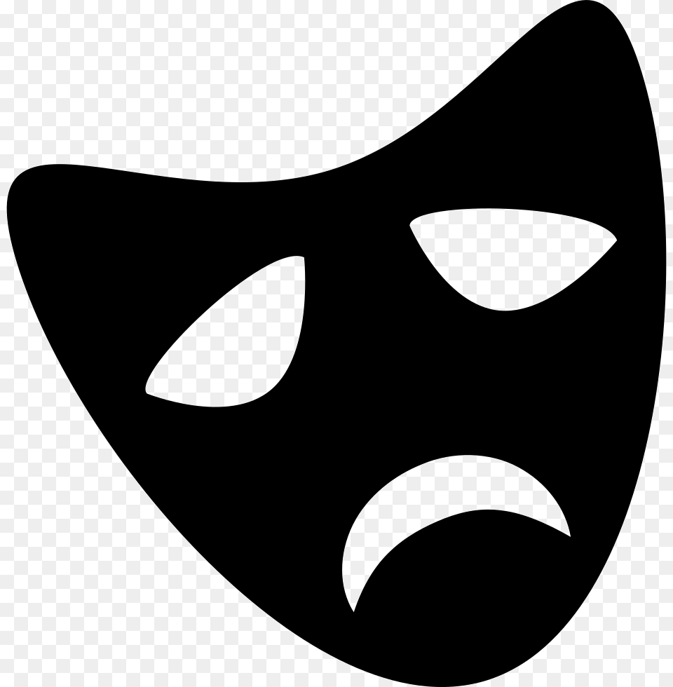 Theater Mask Caras De Teatro Por Separado, Stencil Free Png
