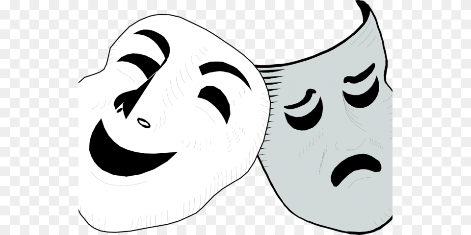 Theater Masks Clipart Theatre Masks Vector, Stencil, Adult, Face, Female Free Png Download