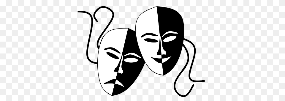 Theatermasken Stencil, Adult, Female, Person Free Transparent Png