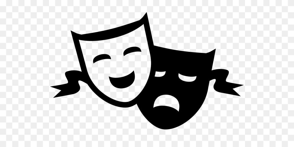 Theatre Clipart Comedy Tragedy, Gray Free Png
