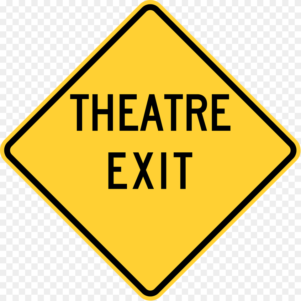 Theatre Exit Wisconsin Clipart, Sign, Symbol, Road Sign Free Png Download