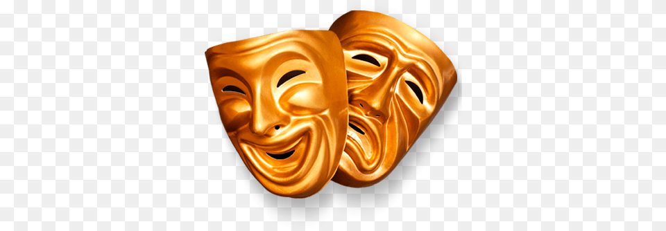 Theatre Mask Gold Gold Drama Masks, Person Free Transparent Png