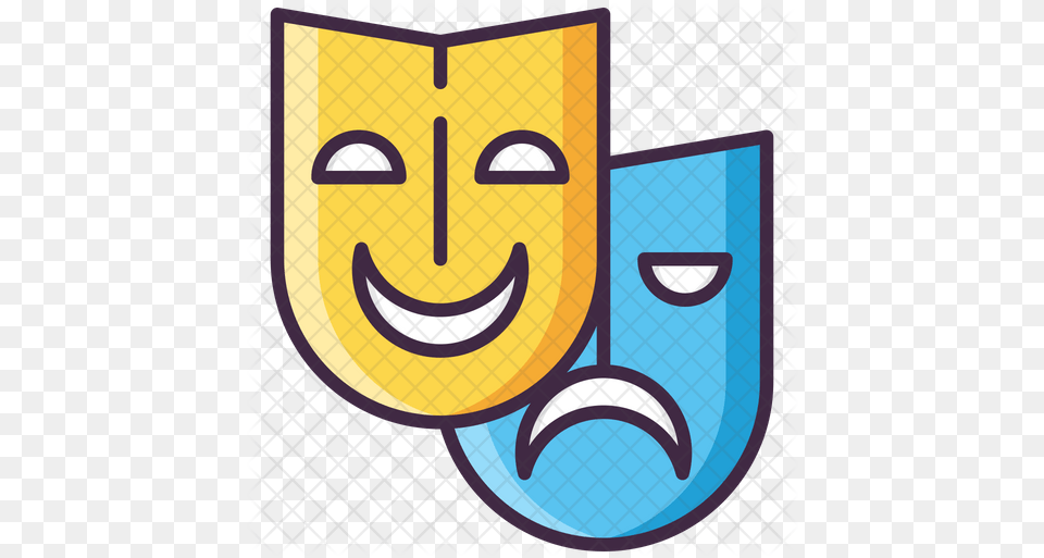 Theatre Mask Icon Happy, Art Png