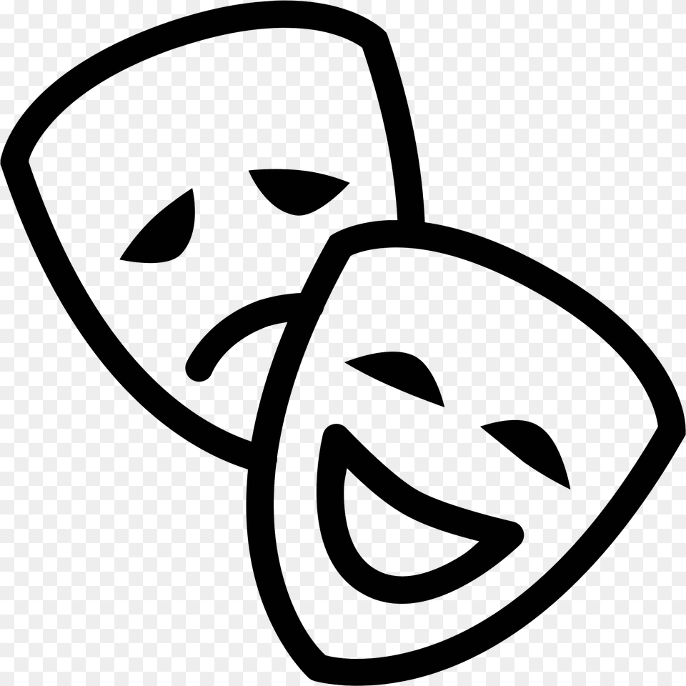 Theatre Mask Icon Theatre Icon, Gray Png Image