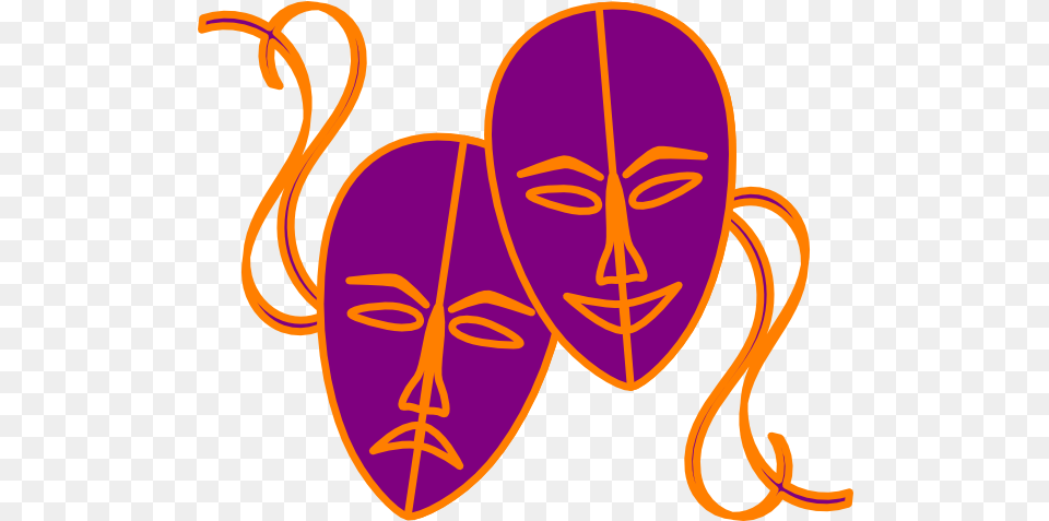 Theatre Masks Clip Art Purple Theater Masks, Face, Head, Person, Nature Png Image