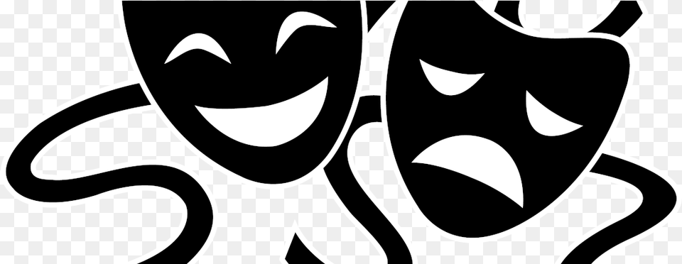 Theatre Masks Download Clip Art Musical Theater, Stencil, Animal, Fish, Sea Life Png