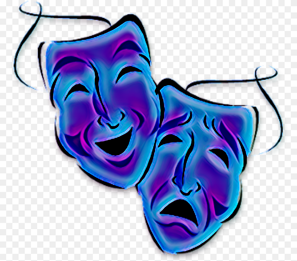 Theatre Masks Stickers Stickers Theatre, Light, Neon, Person, Face Png