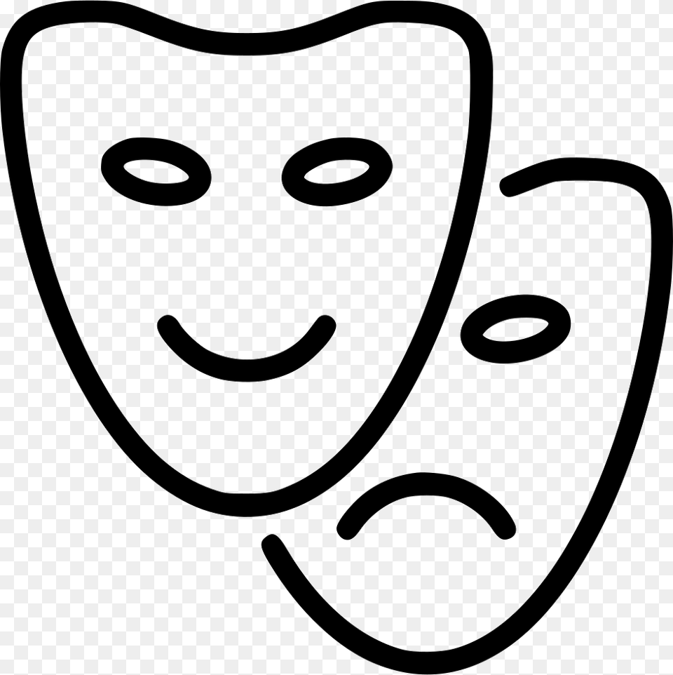 Theatre Masks Theater Mask Icon, Stencil, Text Free Transparent Png