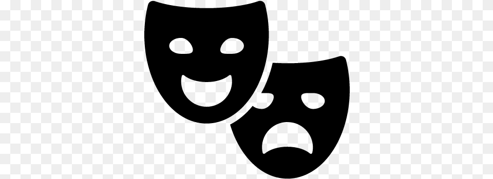 Theatre Masks Vector, Gray Png Image