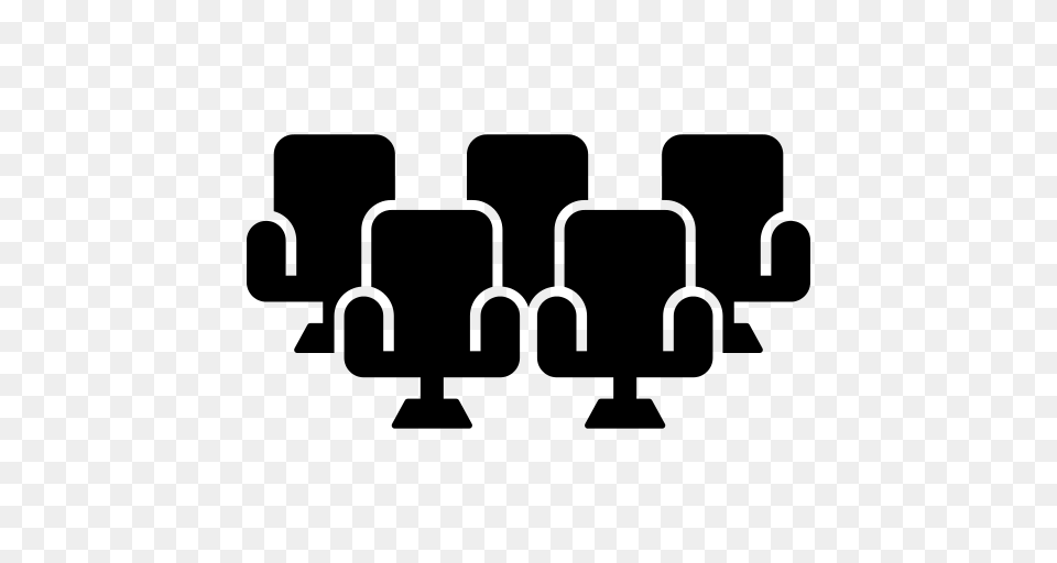 Theatre Seats Icon, Gray Png