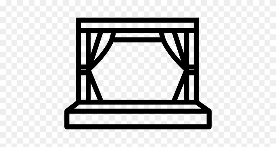 Theatre Stage Icon, Gray Free Png Download