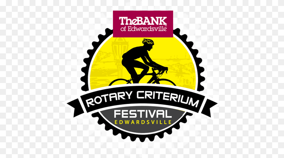 Thebank Of Edwardsville Rotary Criterium Festival Bank Of Edwardsville, Adult, Poster, Person, Man Png Image