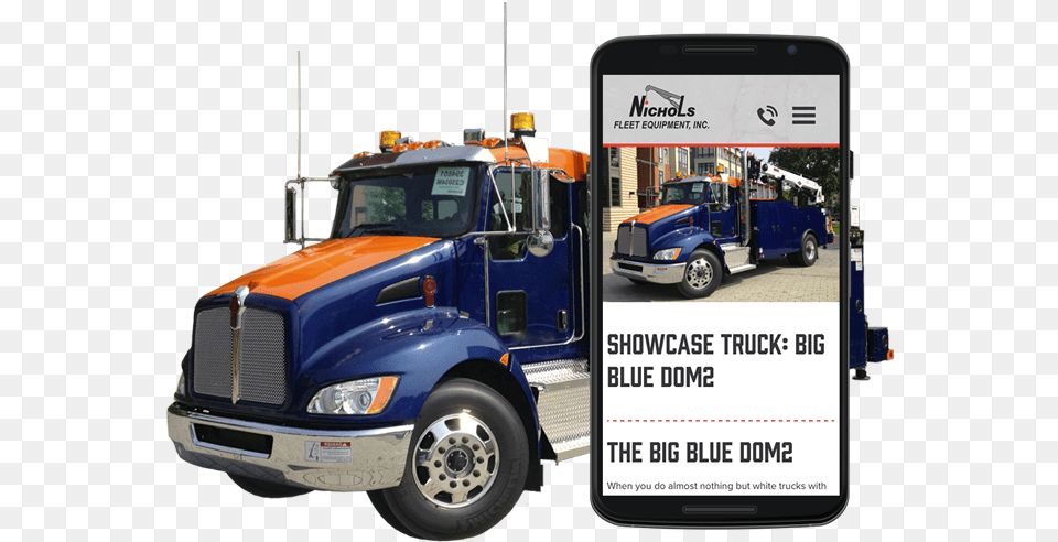 Their New Site Is Responsive Meaning Users Have An Trailer Truck, Transportation, Vehicle, Tow Truck Free Png Download