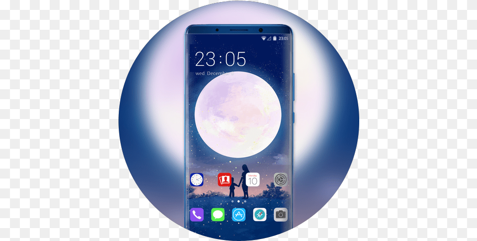 Theme For Mi Band 3 Moon Family Night Firefly Apk 201 Camera Phone, Electronics, Mobile Phone, Person, Disk Free Png