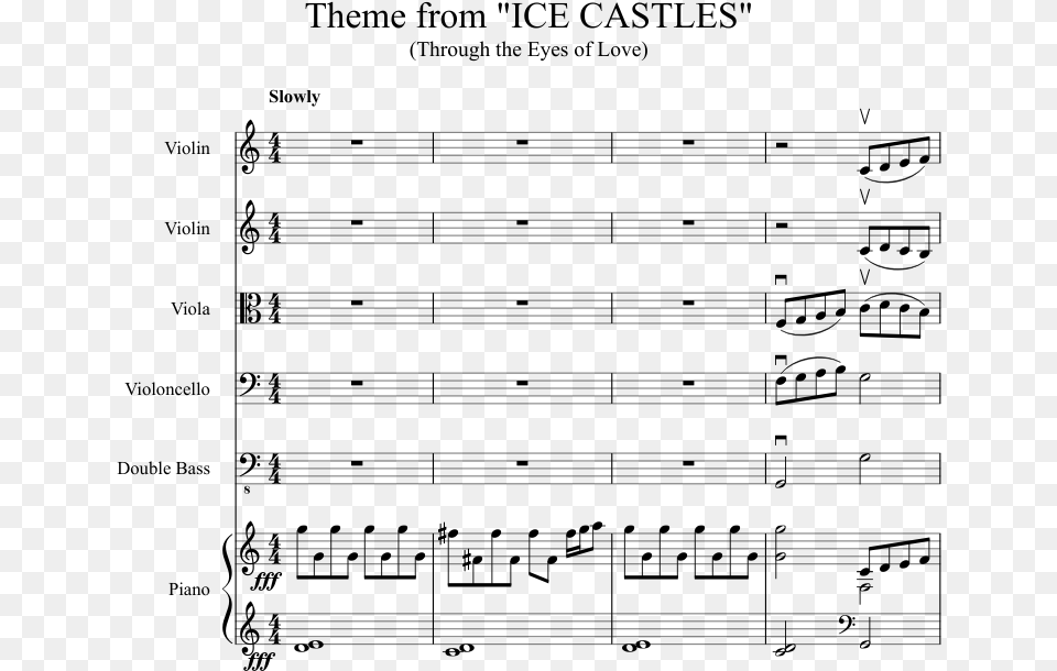 Theme From Ice Castles Sheet Music, Gray Png