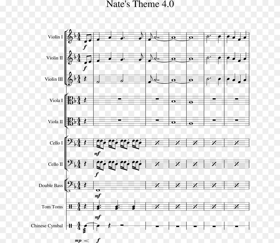 Theme Sheet Music, Gray Png