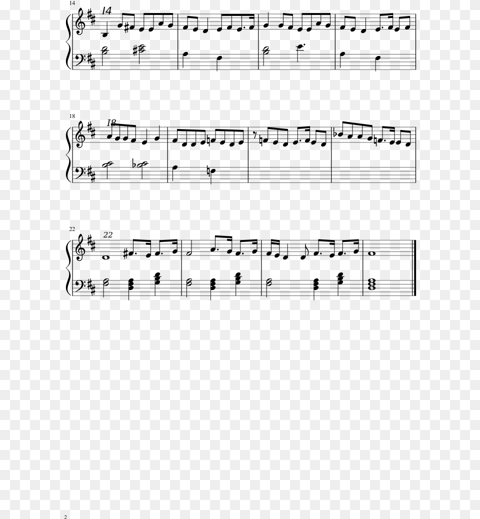 Theme Song Sheet Music Composed By Arr Sheet Music, Gray Free Png Download
