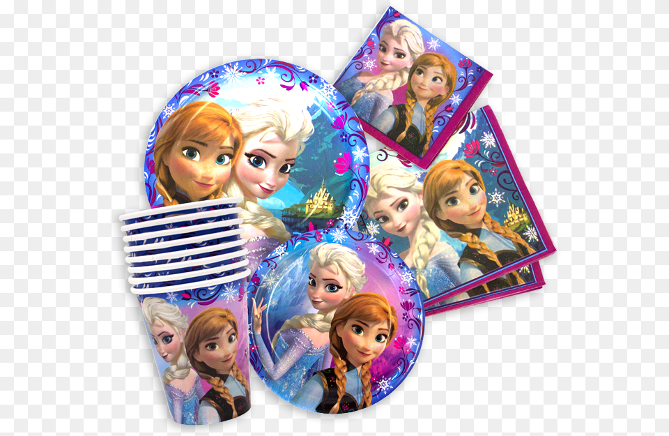 Themed Party Supplies Frozen Party Plates And Cups, Book, Publication, Comics, Toy Png Image