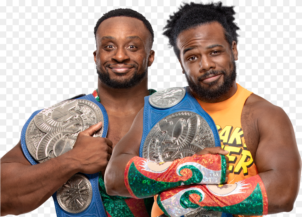 Thenewday Newday Wwe Smackdowntagteamtitles Xavierwoods New Day Sd Tag Team Champion, Adult, Male, Man, Person Png