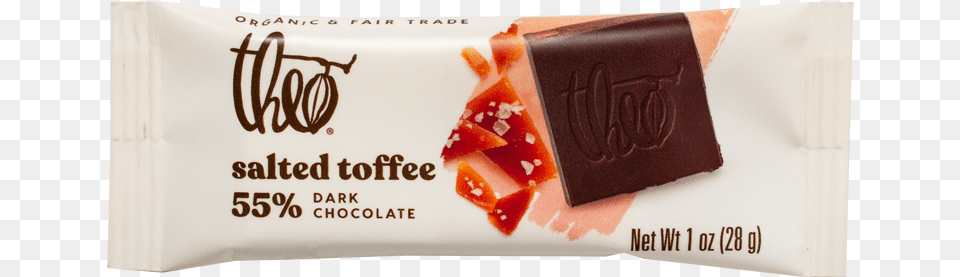 Theo Salted Toffee 55 Dark Chocolate 1 Oz Chocolate Bar, Dessert, Food Png