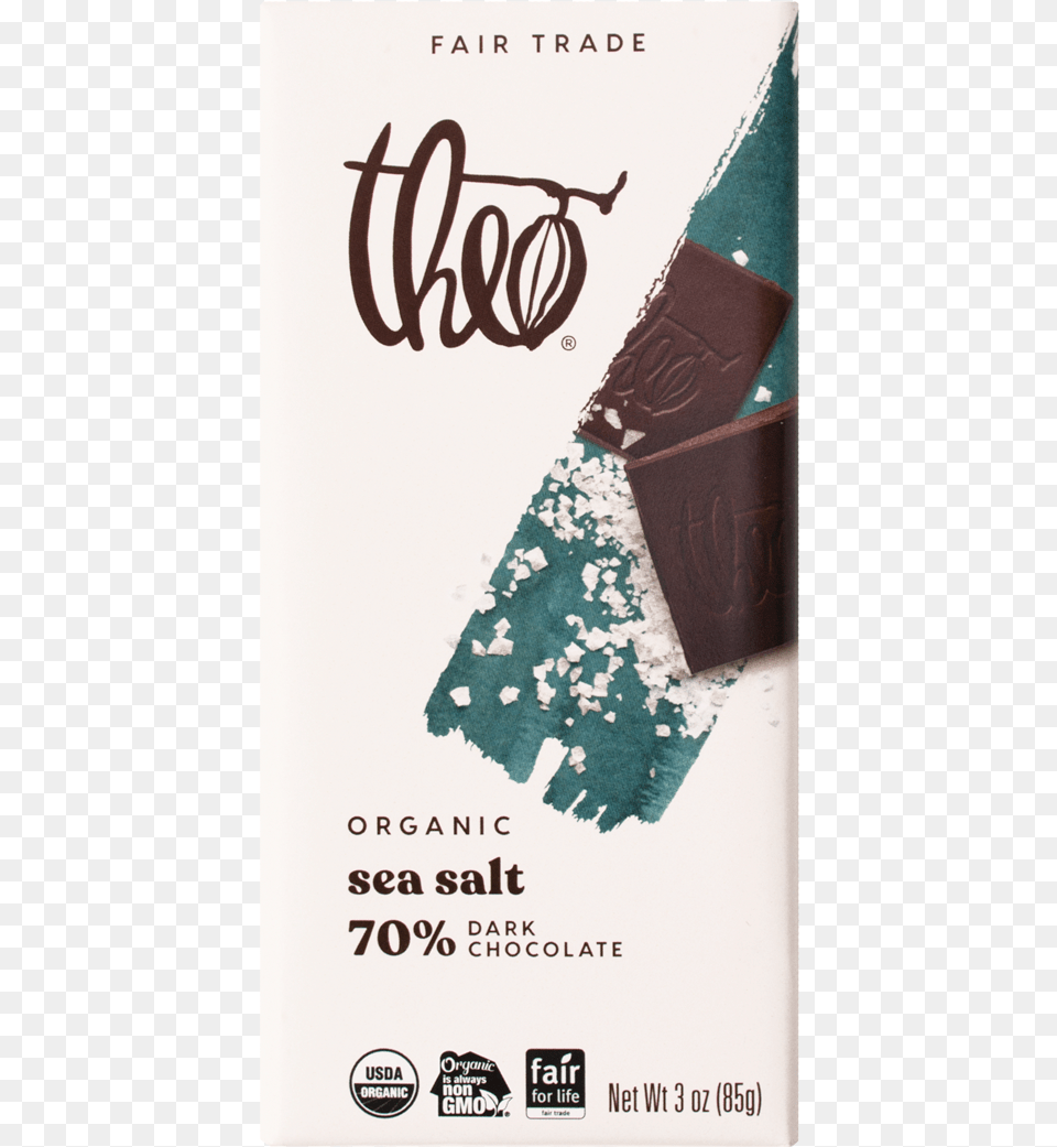 Theo Sea Salt 70 Dark Chocolate 3 Oz Theo Chocolate Dark Chocolate Og Ginger 3 Oz, Advertisement, Poster, Dessert, Cocoa Free Png