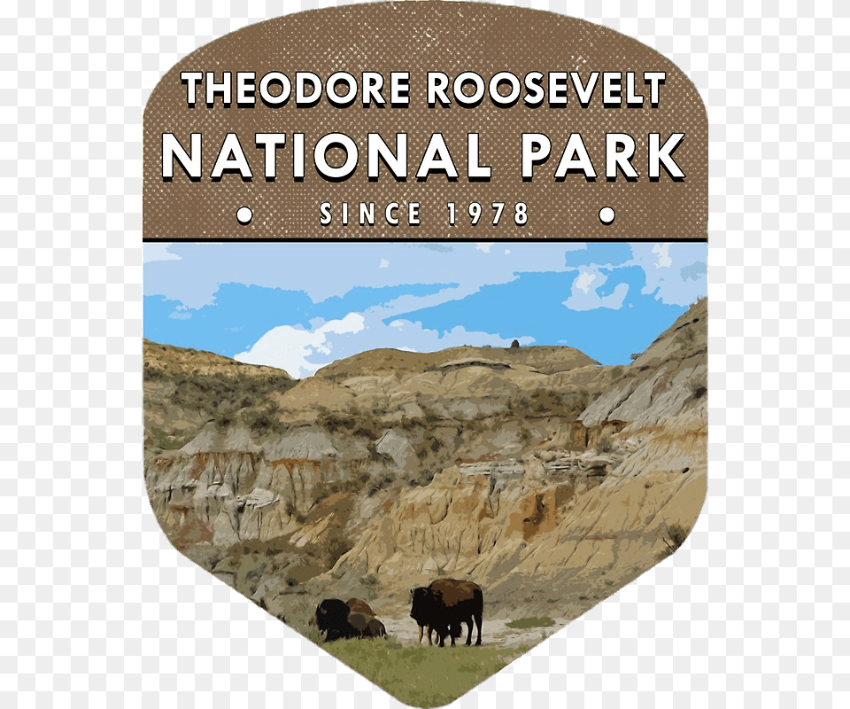 Theodore Roosevelt National Park Sticker, Animal, Mammal, Livestock, Cow Free Transparent Png