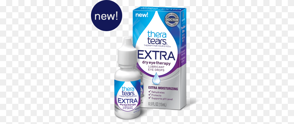 Theratears Dry Eye Therapy Lubricant Eye Drops Thera Tears Eye Lubricant Drops 32 Containers, Bottle, Shaker Free Png Download