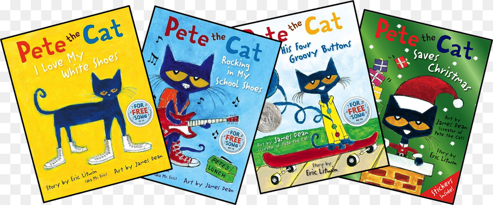 There Are 40 And Counting Pete The Cat Books Cartoon, Advertisement, Poster, Baby, Person Free Png