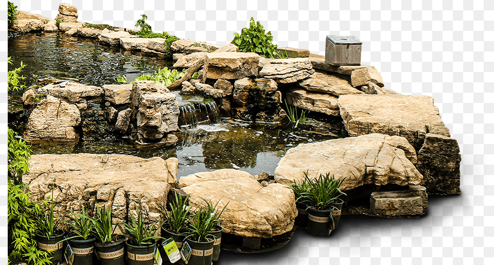 There Are Few Things As Relaxing As Flowing Water In Landscape Pond, Nature, Outdoors, Plant Free Png Download