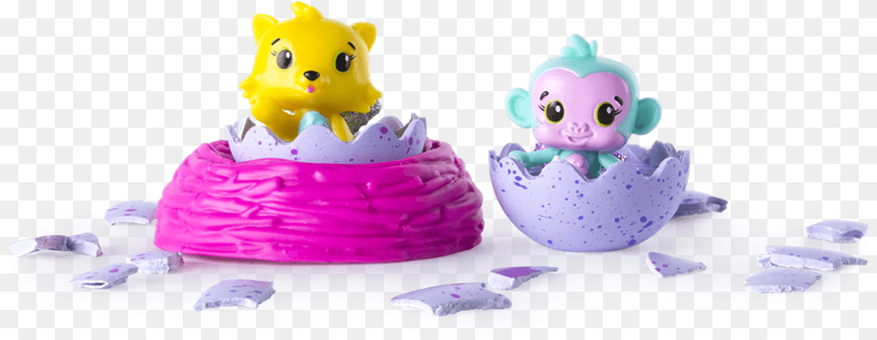 There Are So Many Mini Hatchimals To Collect Even, Cream, Dessert, Food, Icing Free Transparent Png